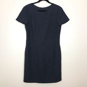 Theory Wool Blend Charcoal Gray Black Dress 12